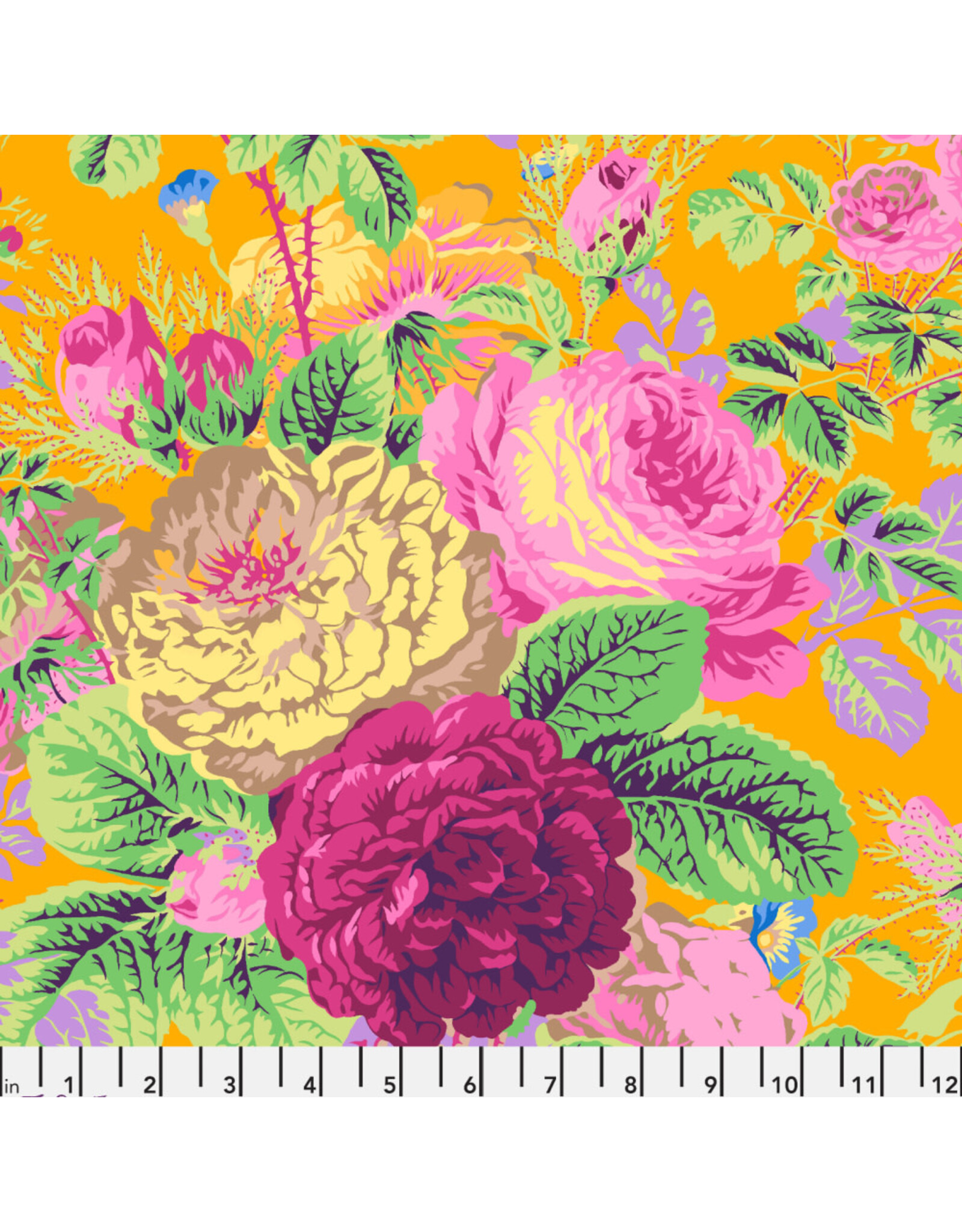 PD's Kaffe Fassett Collection Kaffe Collective, Gradi Floral in Gold, Dinner Napkin