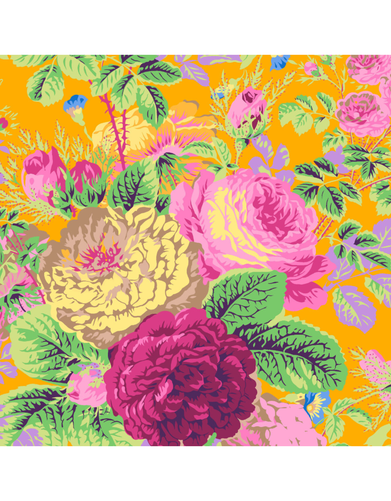 Kaffe Fassett Collective Kaffe Collective, Gradi Floral in Gold, Fabric Half-Yards