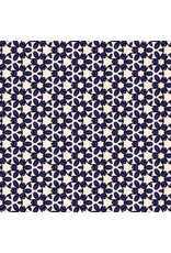 Free Spirit Paradise Blooms, Garden Trellis In Navy, Fabric Half-Yards