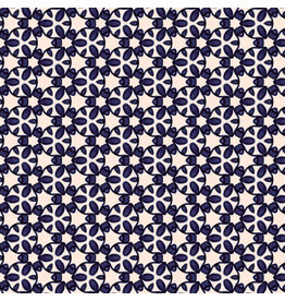 Free Spirit Paradise Blooms, Garden Trellis In Navy, Fabric Half-Yards
