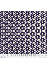 Free Spirit Paradise Blooms, Garden Trellis In Navy, Fabric Half-Yards