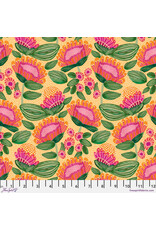 PD'S Free Spirit Collection Paradise Blooms, Playful Proteas in Apricot, Dinner Napkin