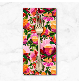 PD'S Free Spirit Collection Paradise Blooms, Rococo Garden in Blush, Dinner Napkin
