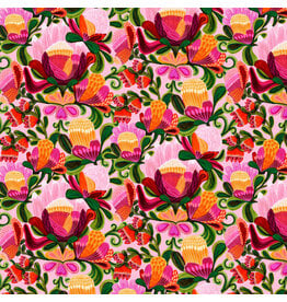 Free Spirit Paradise Blooms, Rococo Garden in Blush, Fabric Half-Yards