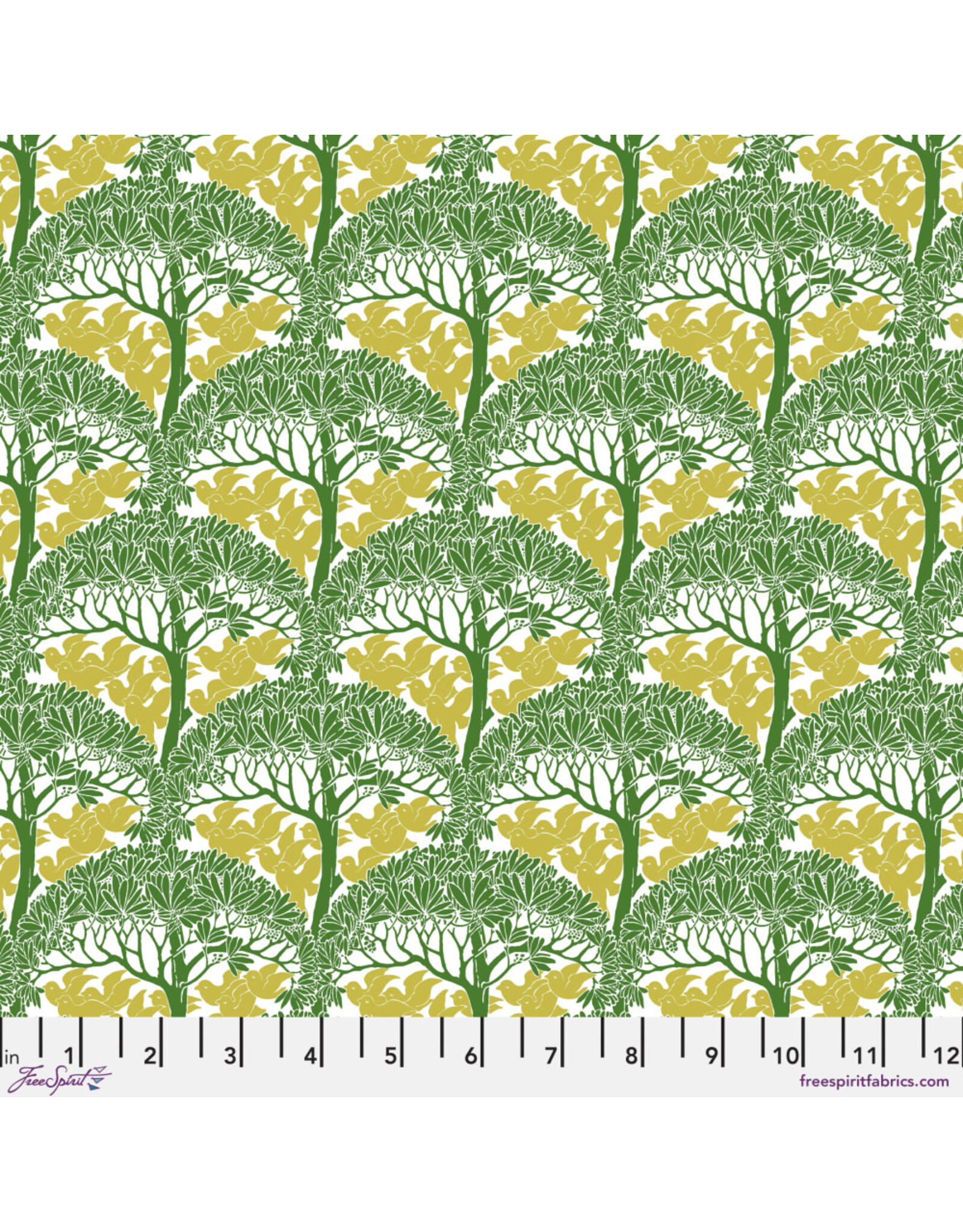 William Morris & Co. Morris & Co, Bedford Park, Small The Savric in Sunshine, Fabric Half-Yards