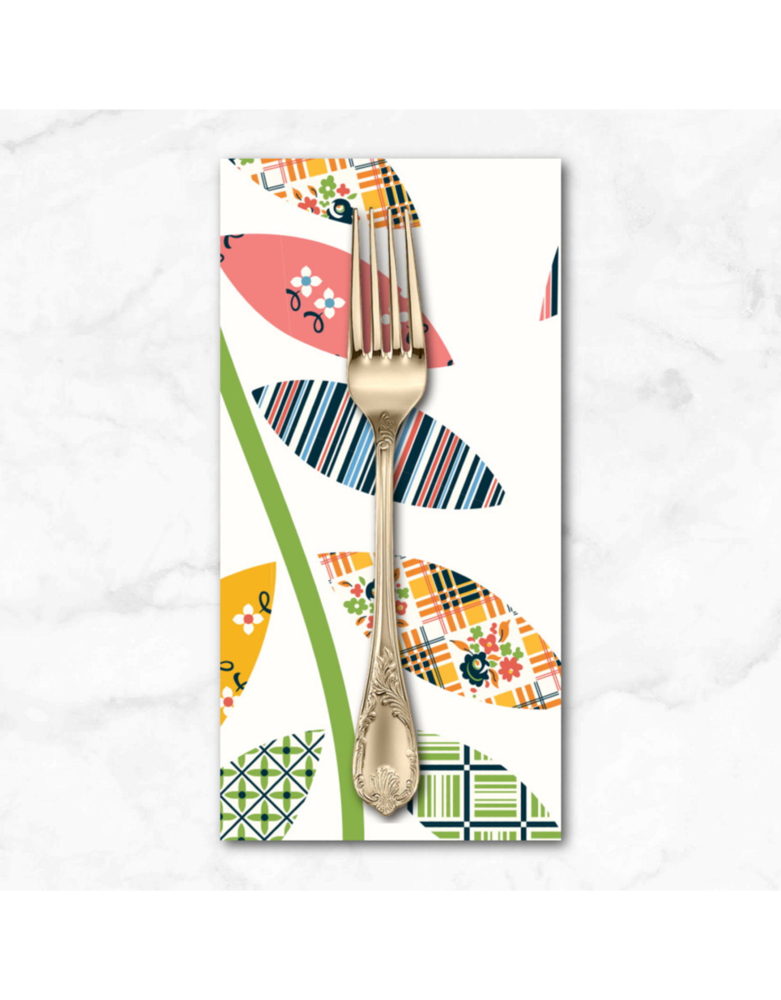 PD's Windham Collection Made Easy, Leafy Vine Cheater in Ivory, Dinner Napkin