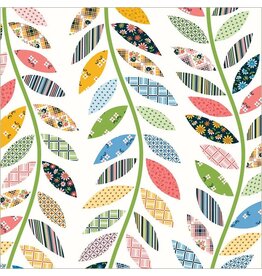 Denyse Schmidt Made Easy, Leafy Vine Cheater in Ivory, Fabric Half-Yards
