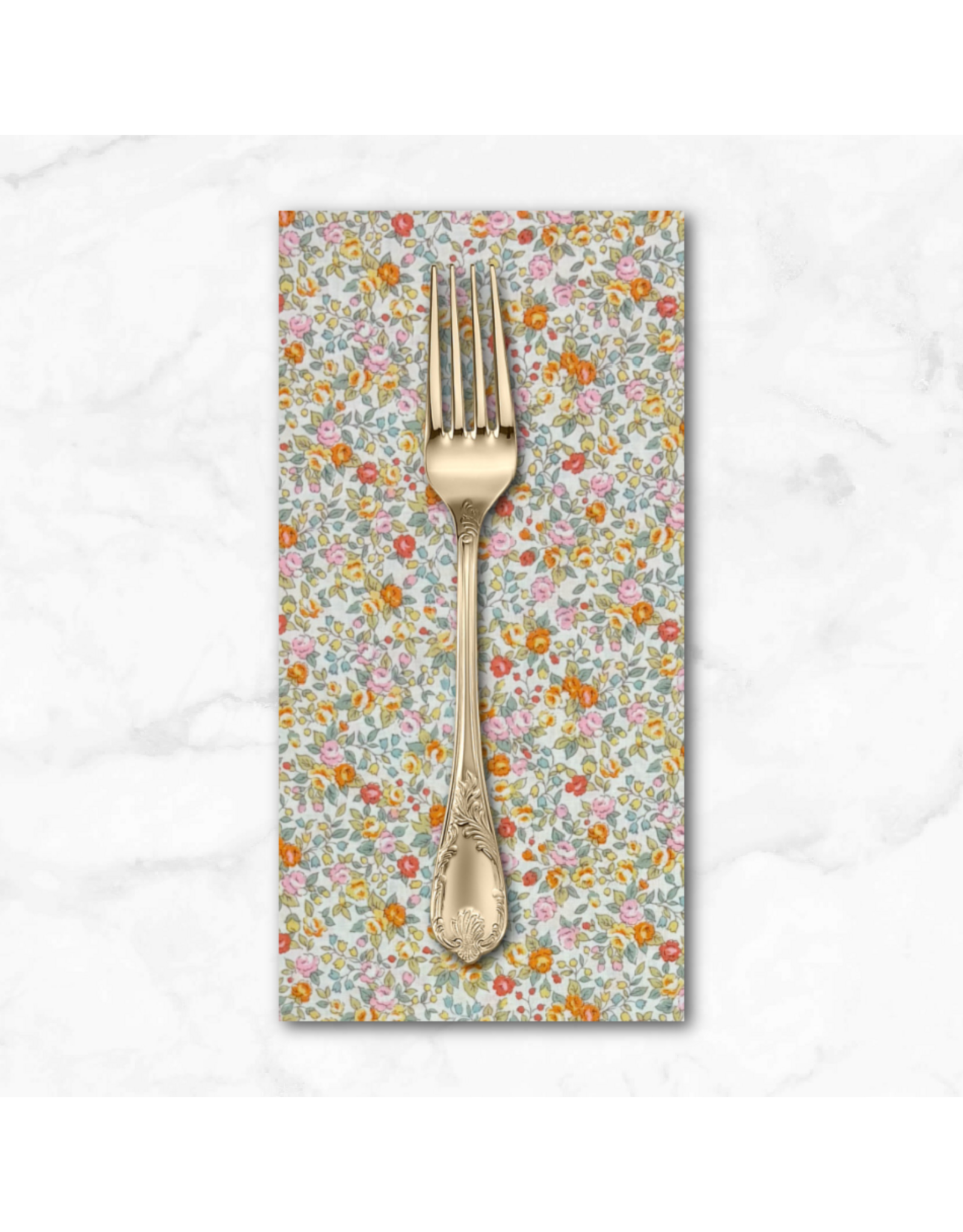 PD's Sevenberry Collection Cheerful, Rose Floral in Blush, Dinner Napkin