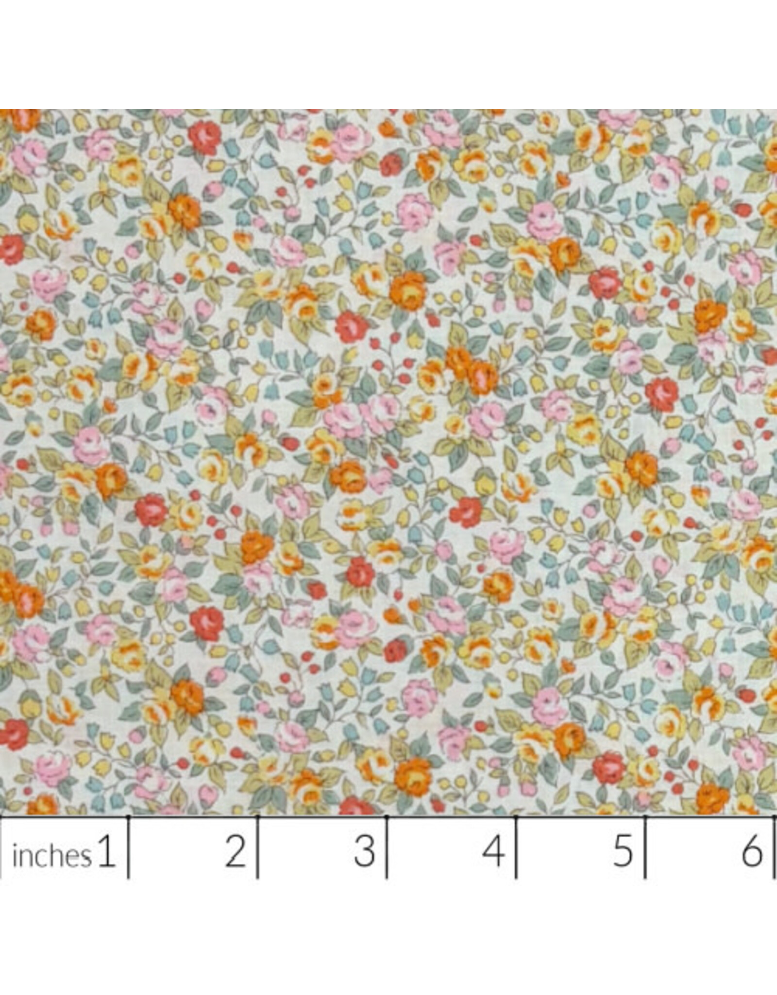Sevenberry Cheerful, Rose Floral in Blush, Fabric Half-Yards