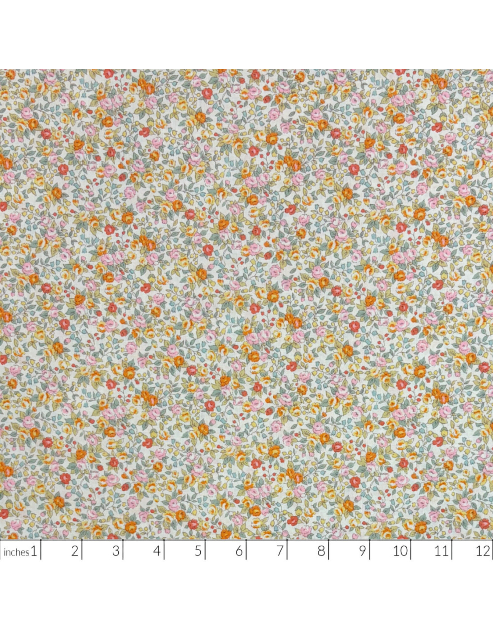 Sevenberry Cheerful, Rose Floral in Blush, Fabric Half-Yards