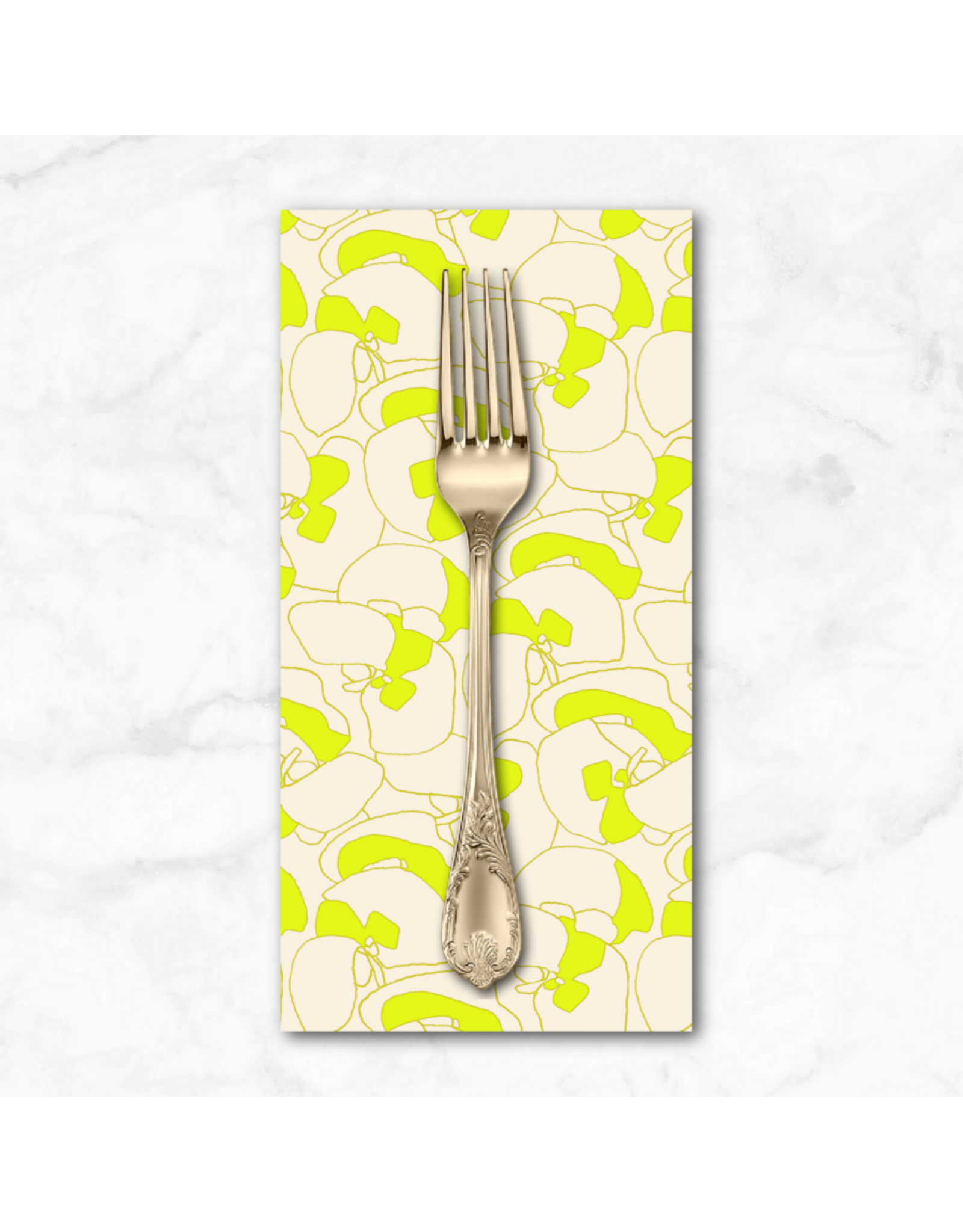 PD's Carolyn Friedlander Collection Memento, Seagrapes in Neon Yellow, Dinner Napkin