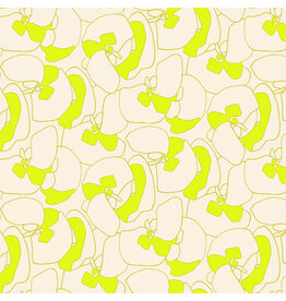 Carolyn Friedlander Memento, Seagrapes in Neon Yellow, Fabric Half-Yards