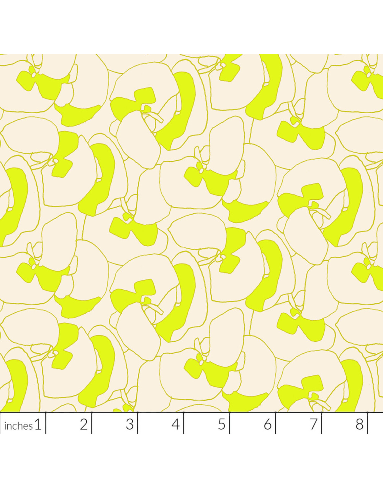 Carolyn Friedlander Memento, Seagrapes in Neon Yellow, Fabric Half-Yards
