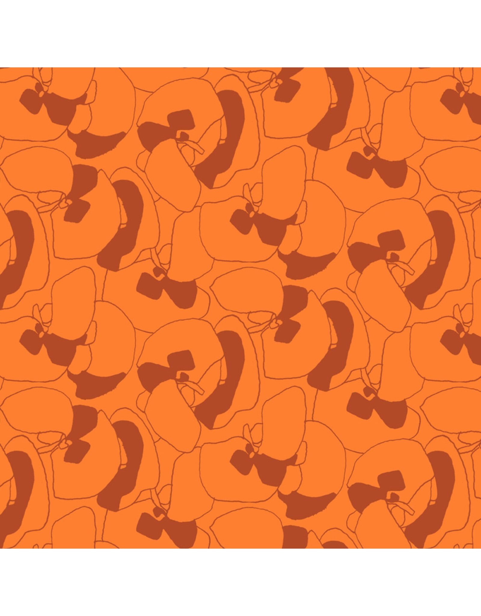 Carolyn Friedlander Memento, Seagrapes in Orange, Fabric Half-Yards