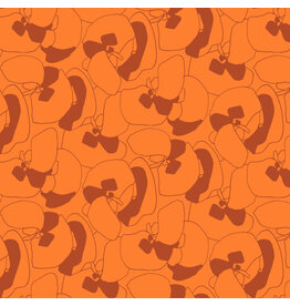 Carolyn Friedlander Memento, Seagrapes in Orange, Fabric Half-Yards