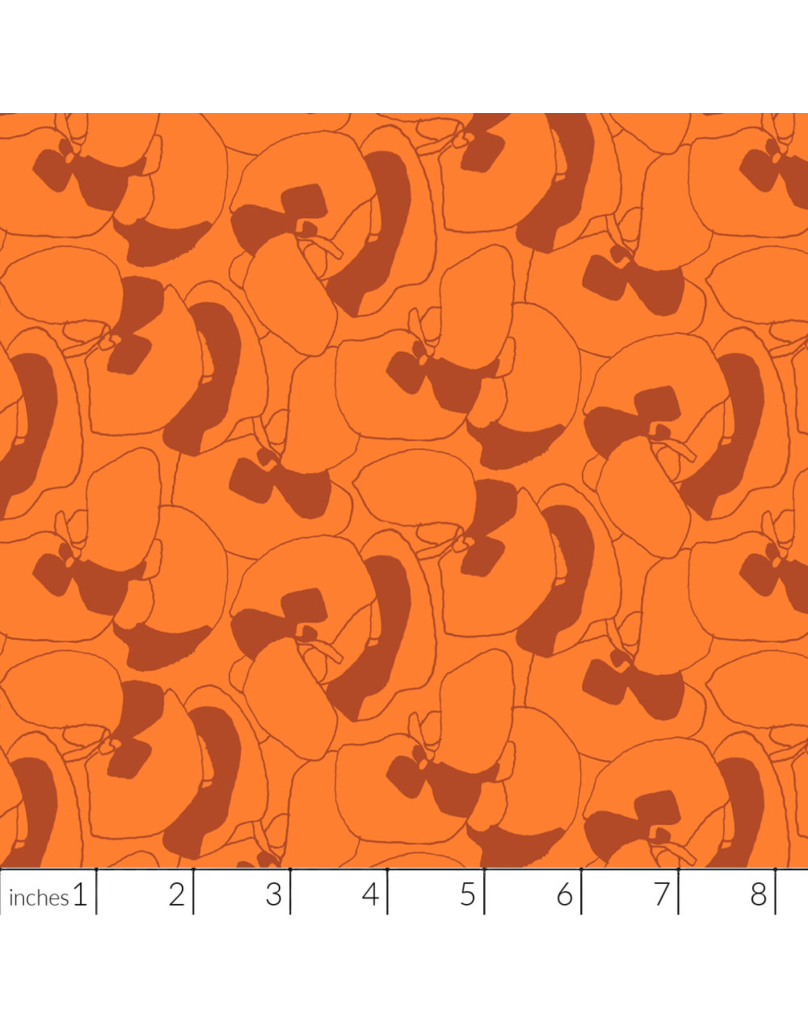 Carolyn Friedlander Memento, Seagrapes in Orange, Fabric Half-Yards