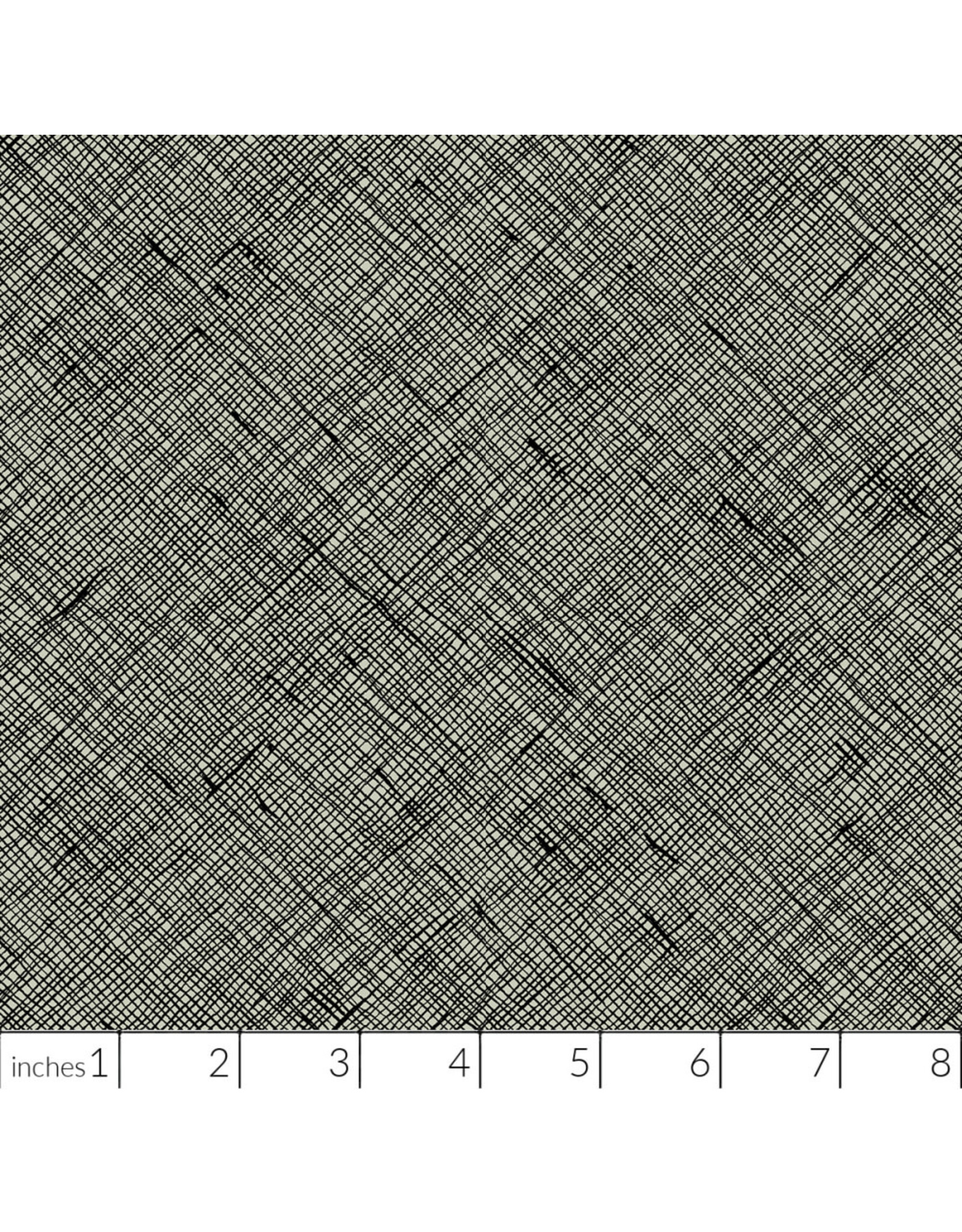 PD's Carolyn Friedlander Collection Memento, Crosshatch in Black, Dinner Napkin