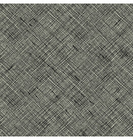 Carolyn Friedlander Memento, Crosshatch in Black, Fabric Half-Yards