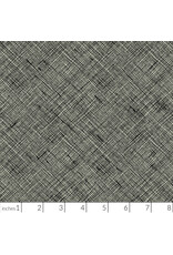 Carolyn Friedlander Memento, Crosshatch in Black, Fabric Half-Yards