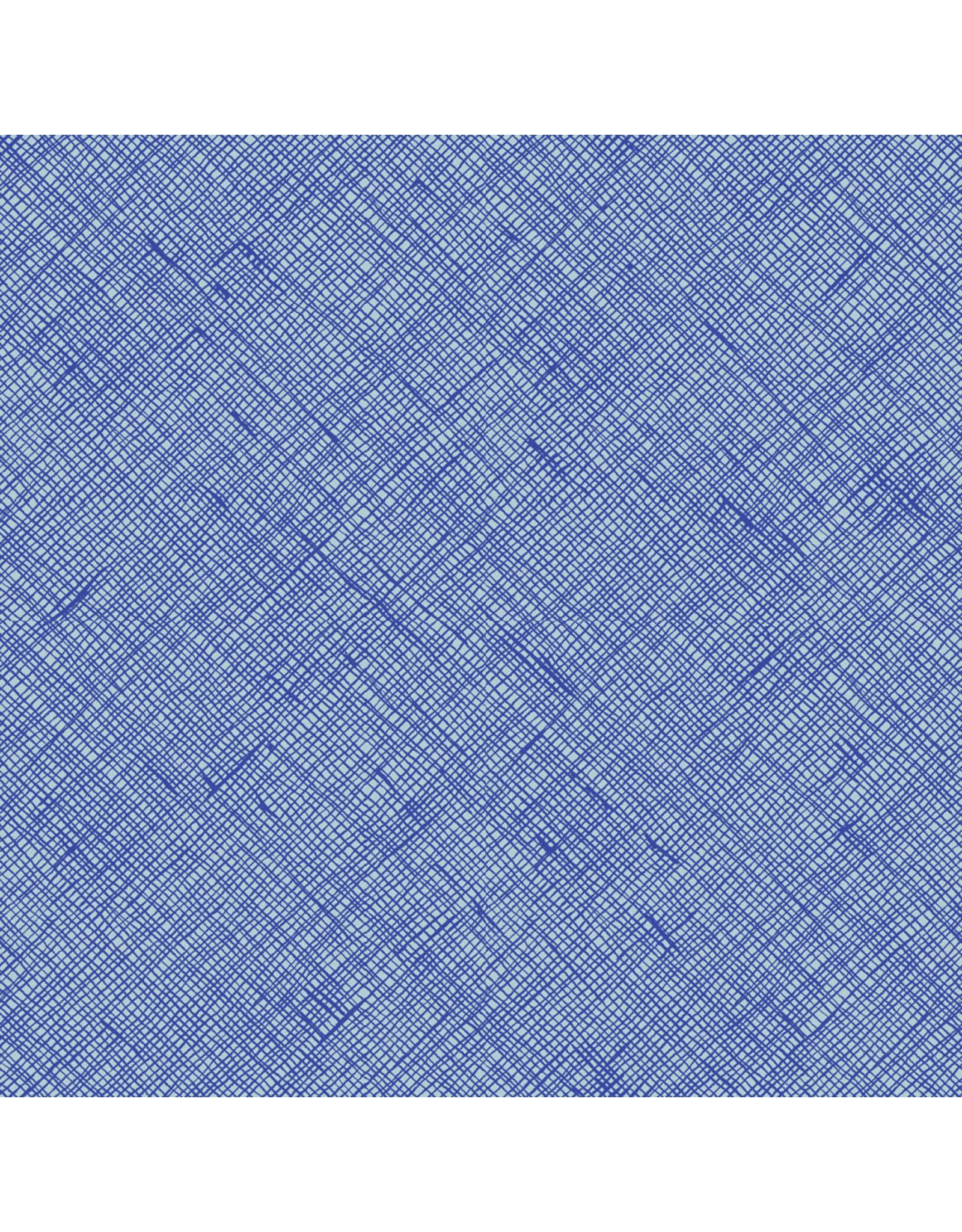 Carolyn Friedlander Memento, Crosshatch in Lapis, Fabric Half-Yards
