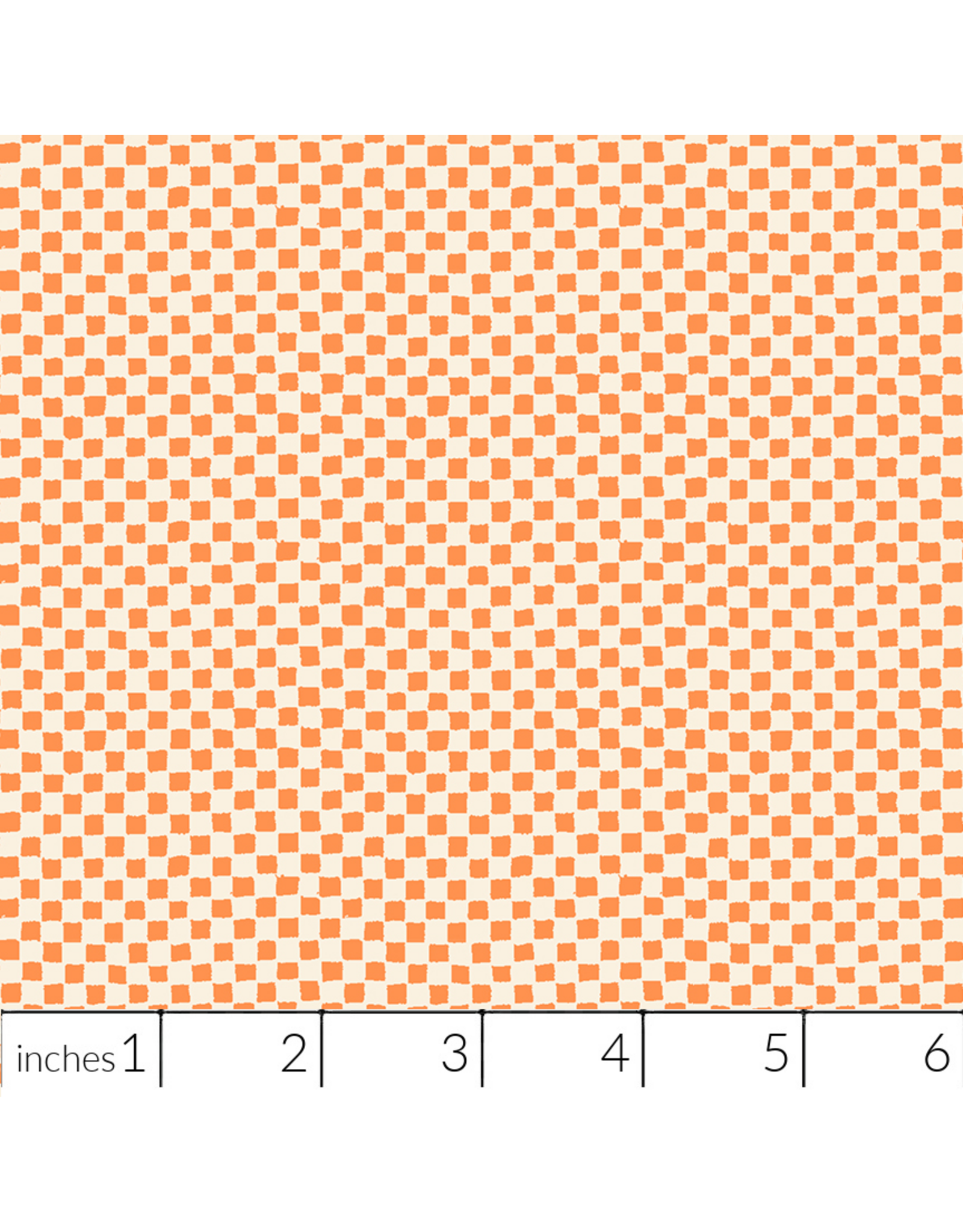 Carolyn Friedlander Memento, Tracks in Pumpkin, Fabric Half-Yards