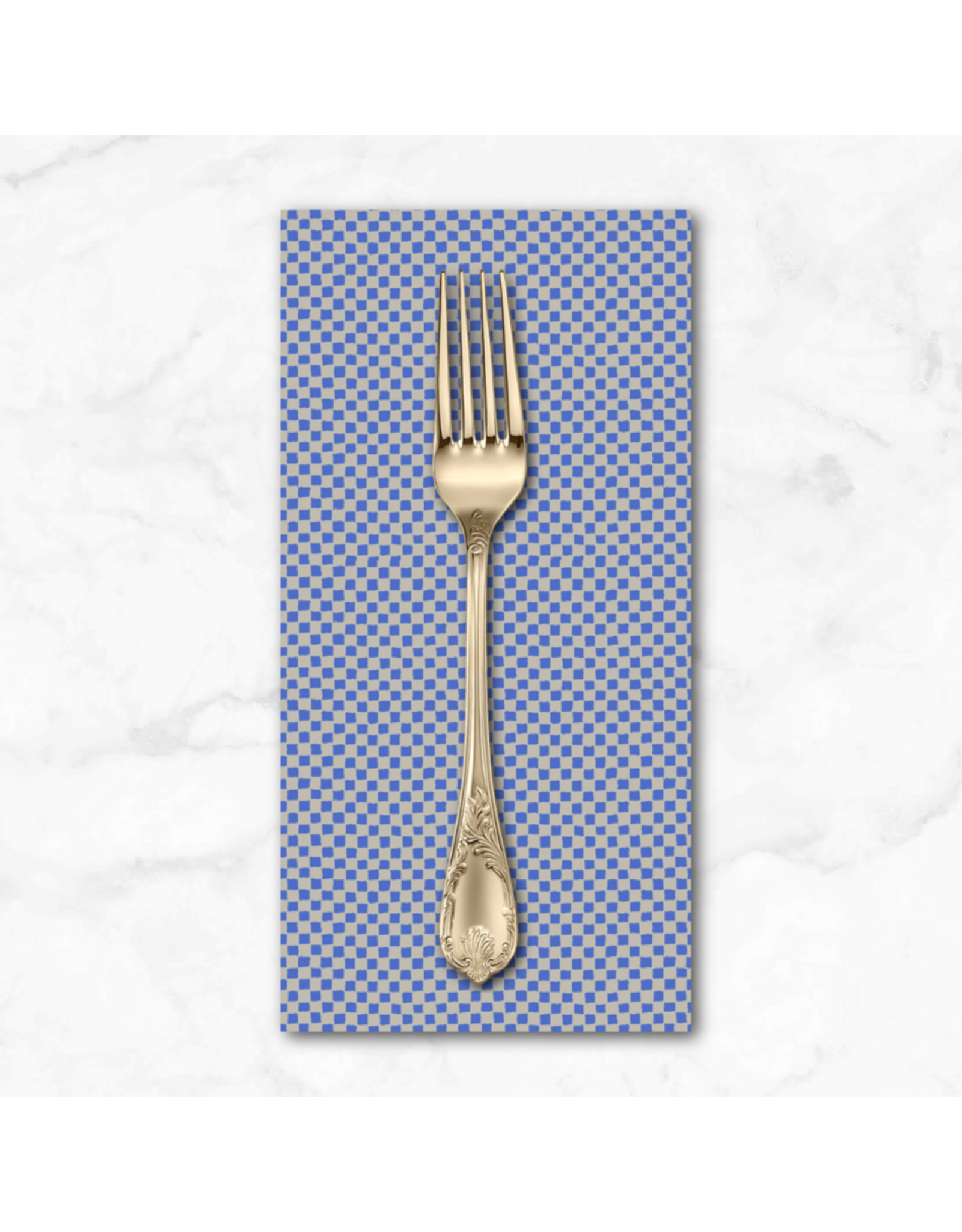PD's Carolyn Friedlander Collection Memento, Tracks in Royal Blue, Dinner Napkin