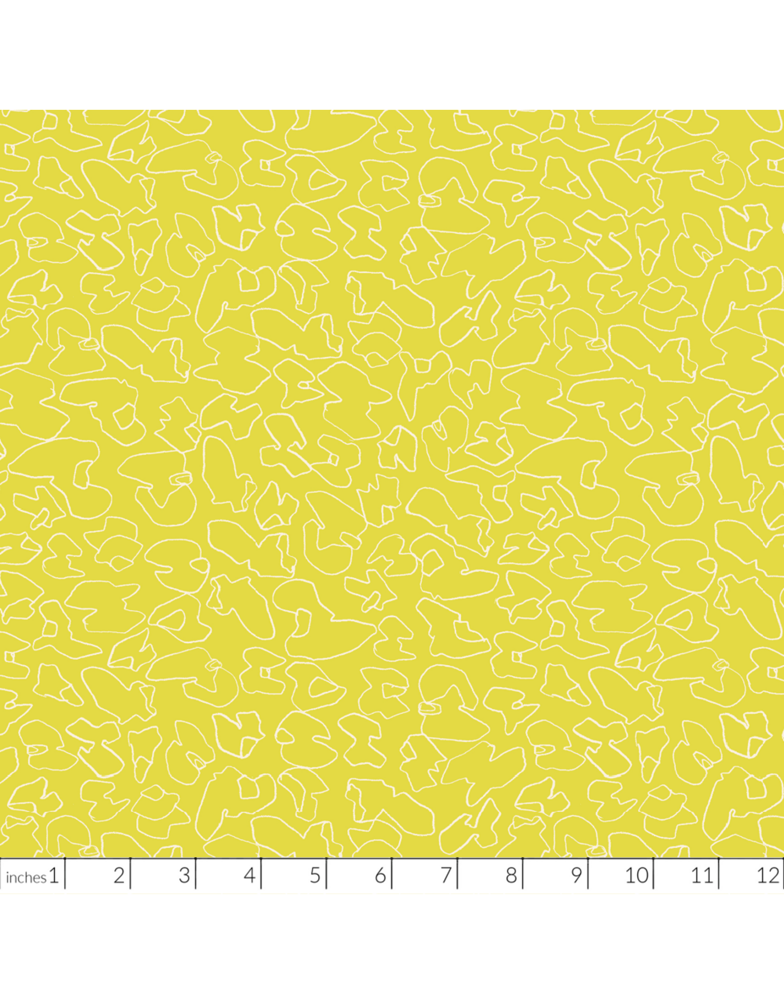 Carolyn Friedlander Memento, Walnuts in Citron, Fabric Half-Yards