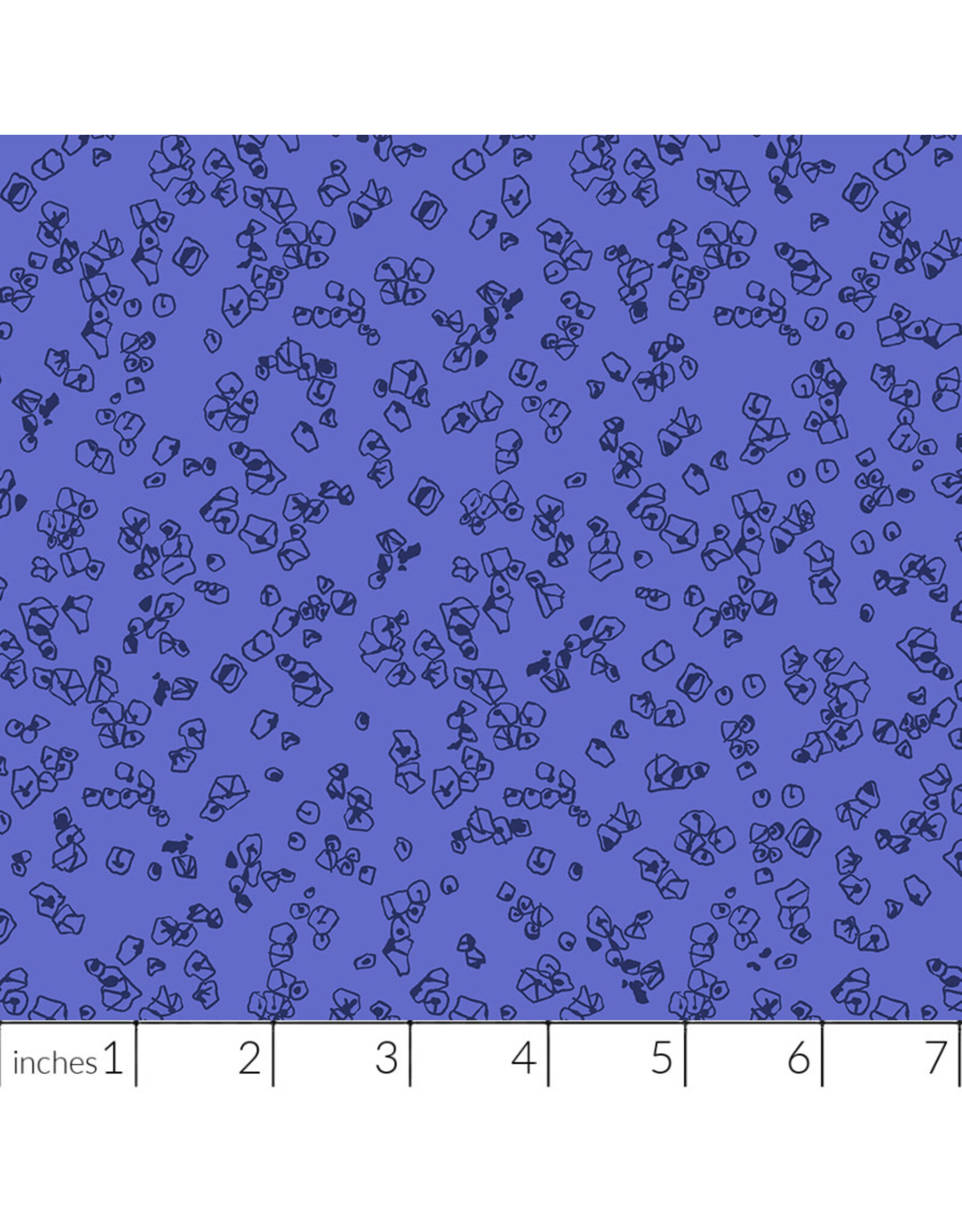 Carolyn Friedlander Memento, Grit in Lapis, Fabric Half-Yards
