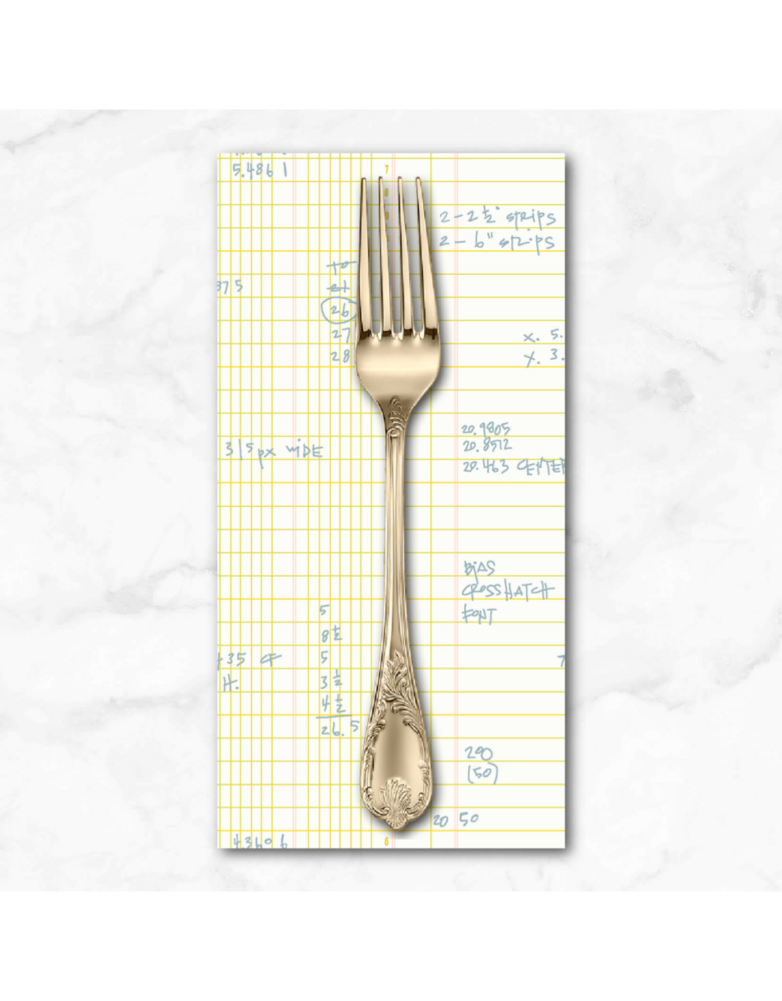 PD's Carolyn Friedlander Collection Memento, Ledger in Citron, Dinner Napkin