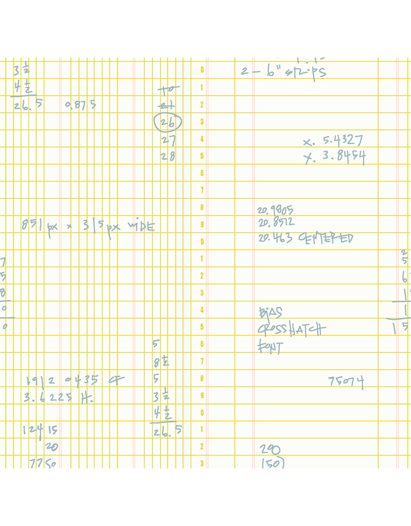 Carolyn Friedlander Memento, Ledger in Citron, Fabric Half-Yards