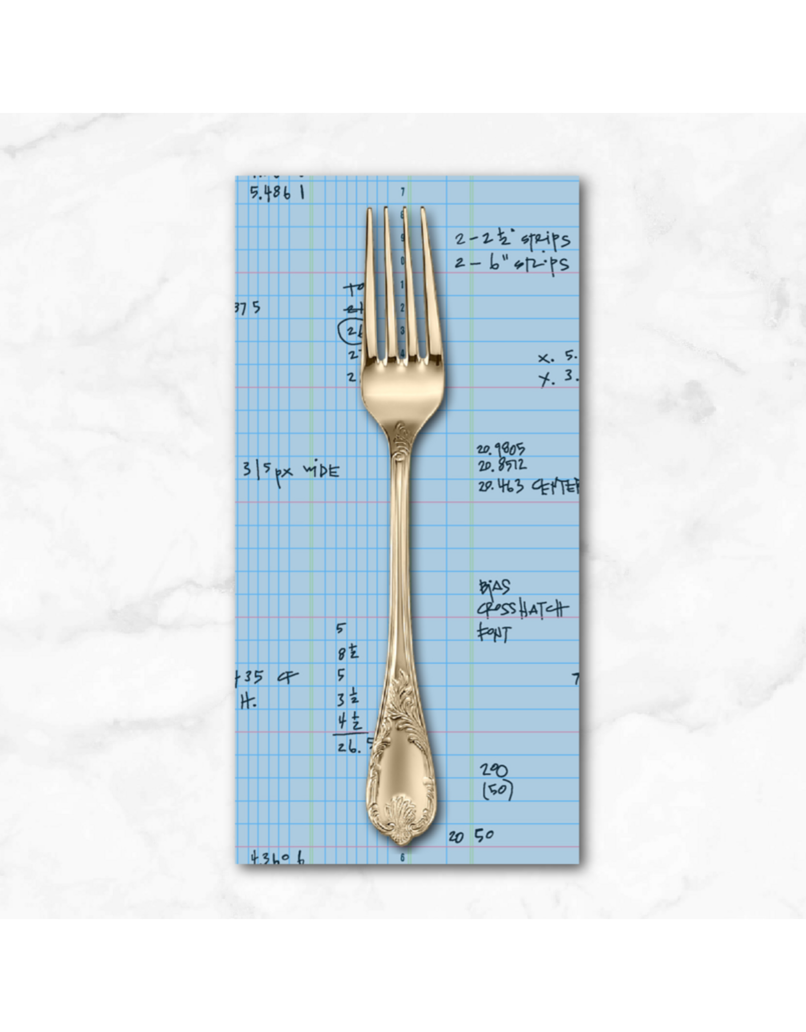 PD's Carolyn Friedlander Collection Memento, Ledger in Water Blue, Dinner Napkin