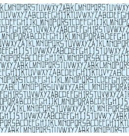 Carolyn Friedlander Memento, Alphabet in Ethereal, Fabric Half-Yards
