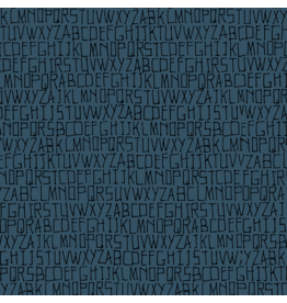 Carolyn Friedlander Memento, Alphabet in Prussian, Fabric Half-Yards