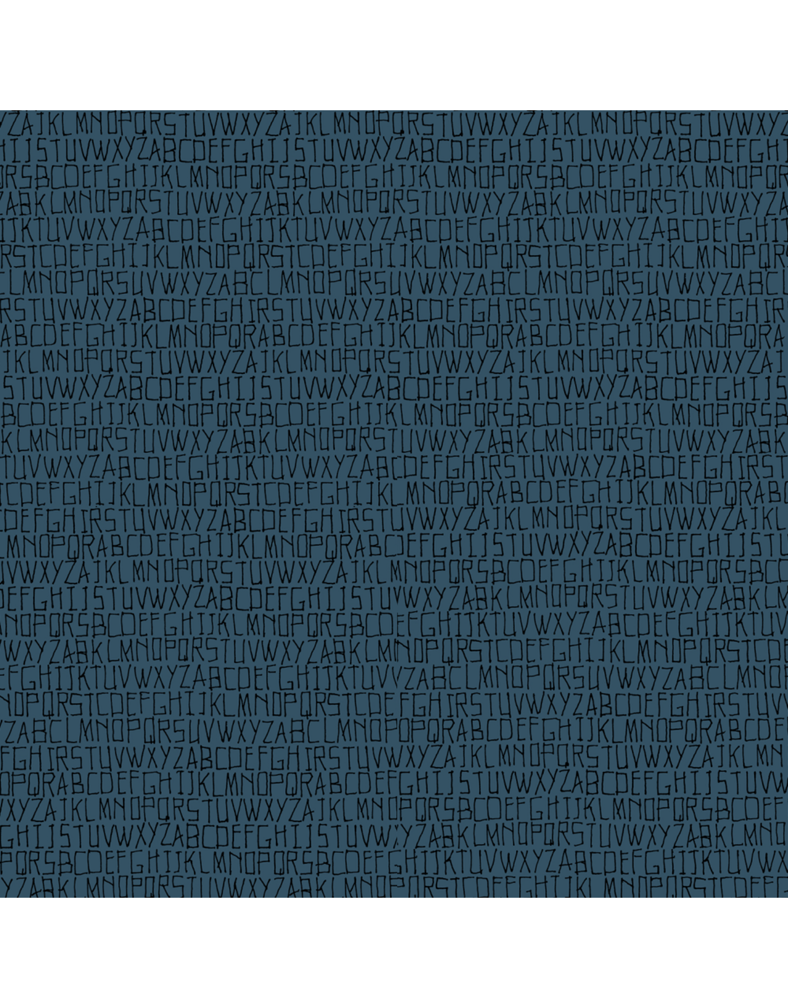 Carolyn Friedlander Memento, Alphabet in Prussian, Fabric Half-Yards