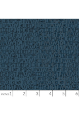 Carolyn Friedlander Memento, Alphabet in Prussian, Fabric Half-Yards
