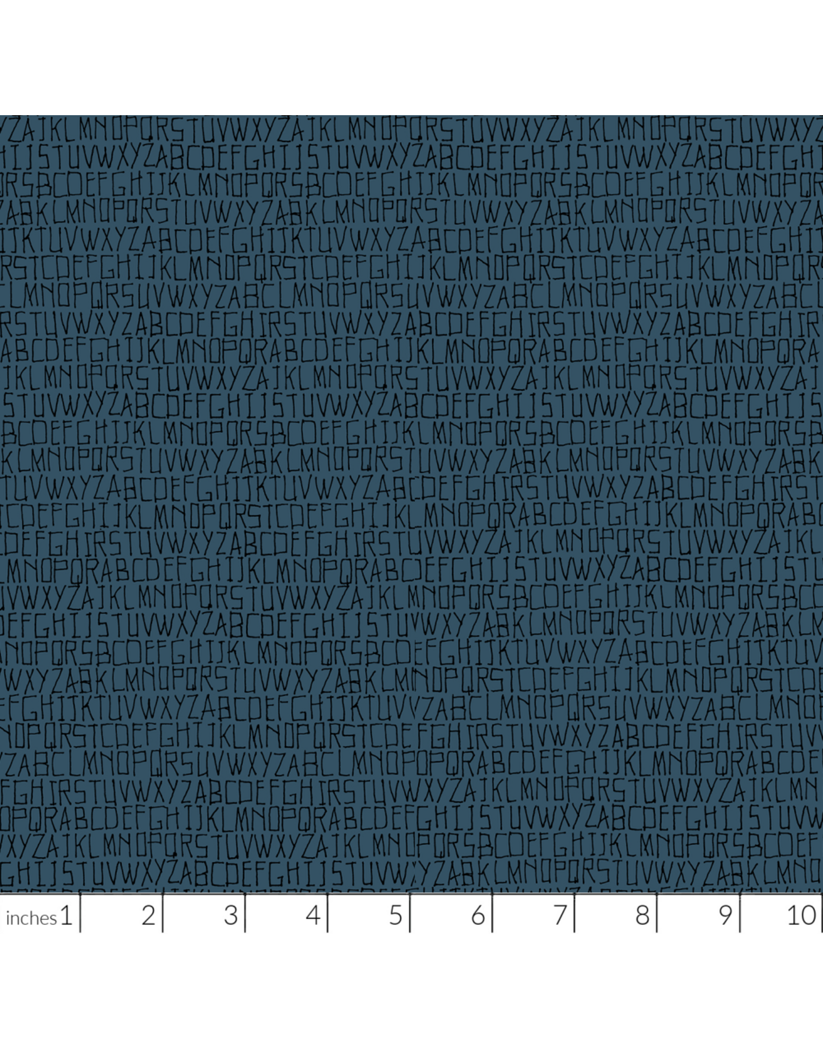 Carolyn Friedlander Memento, Alphabet in Prussian, Fabric Half-Yards