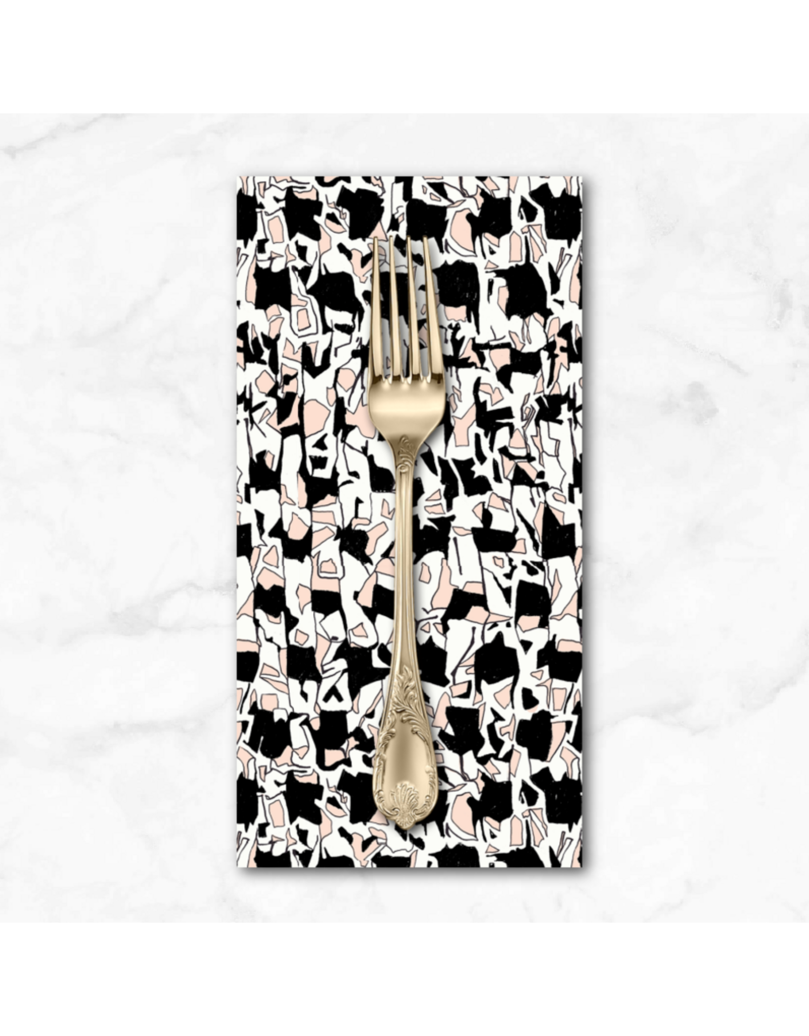 PD's Carolyn Friedlander Collection Memento, Explore in Black, Dinner Napkin