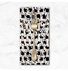 PD's Carolyn Friedlander Collection Memento, Explore in Black, Dinner Napkin