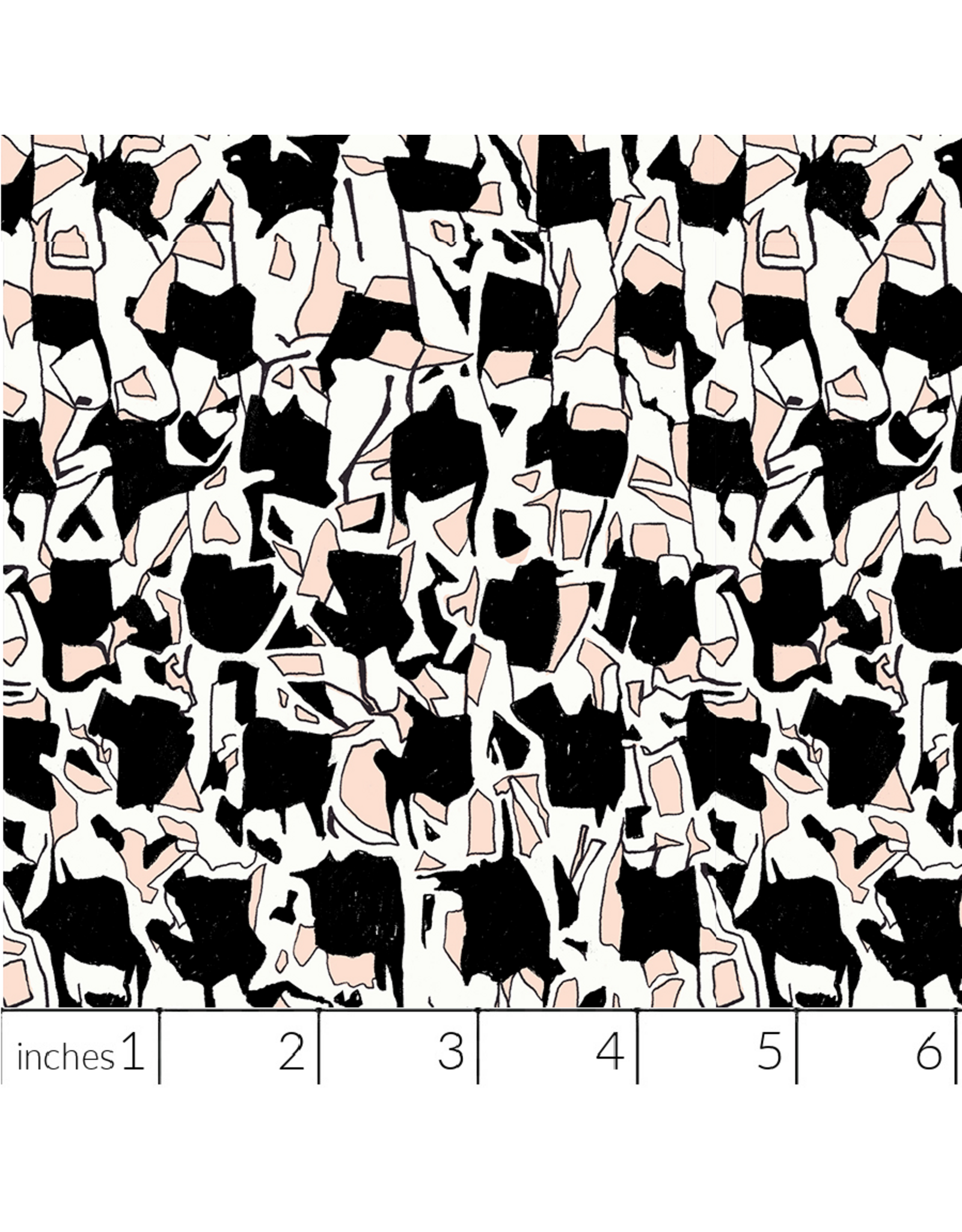 PD's Carolyn Friedlander Collection Memento, Explore in Black, Dinner Napkin