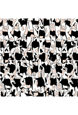 Carolyn Friedlander Memento, Explore in Black, Fabric Half-Yards