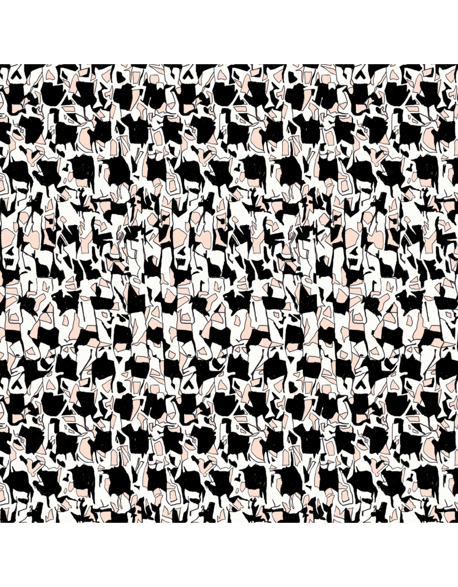 Carolyn Friedlander Memento, Explore in Black, Fabric Half-Yards