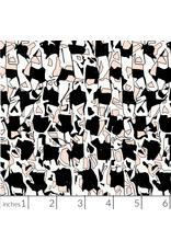 Carolyn Friedlander Memento, Explore in Black, Fabric Half-Yards