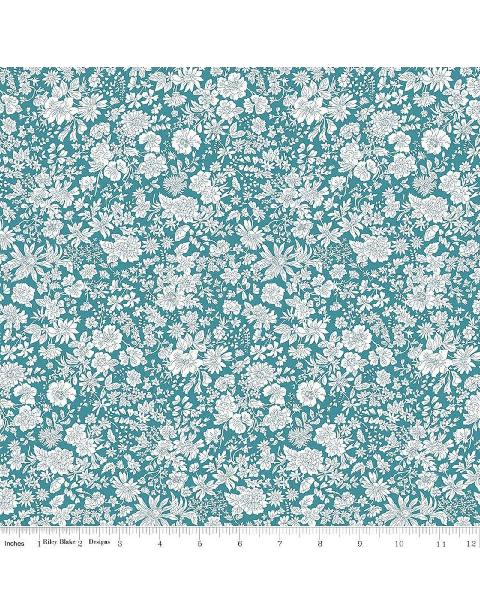 Liberty Fabrics Liberty Emily Belle Collection, Peacock, Fabric Half-Yards
