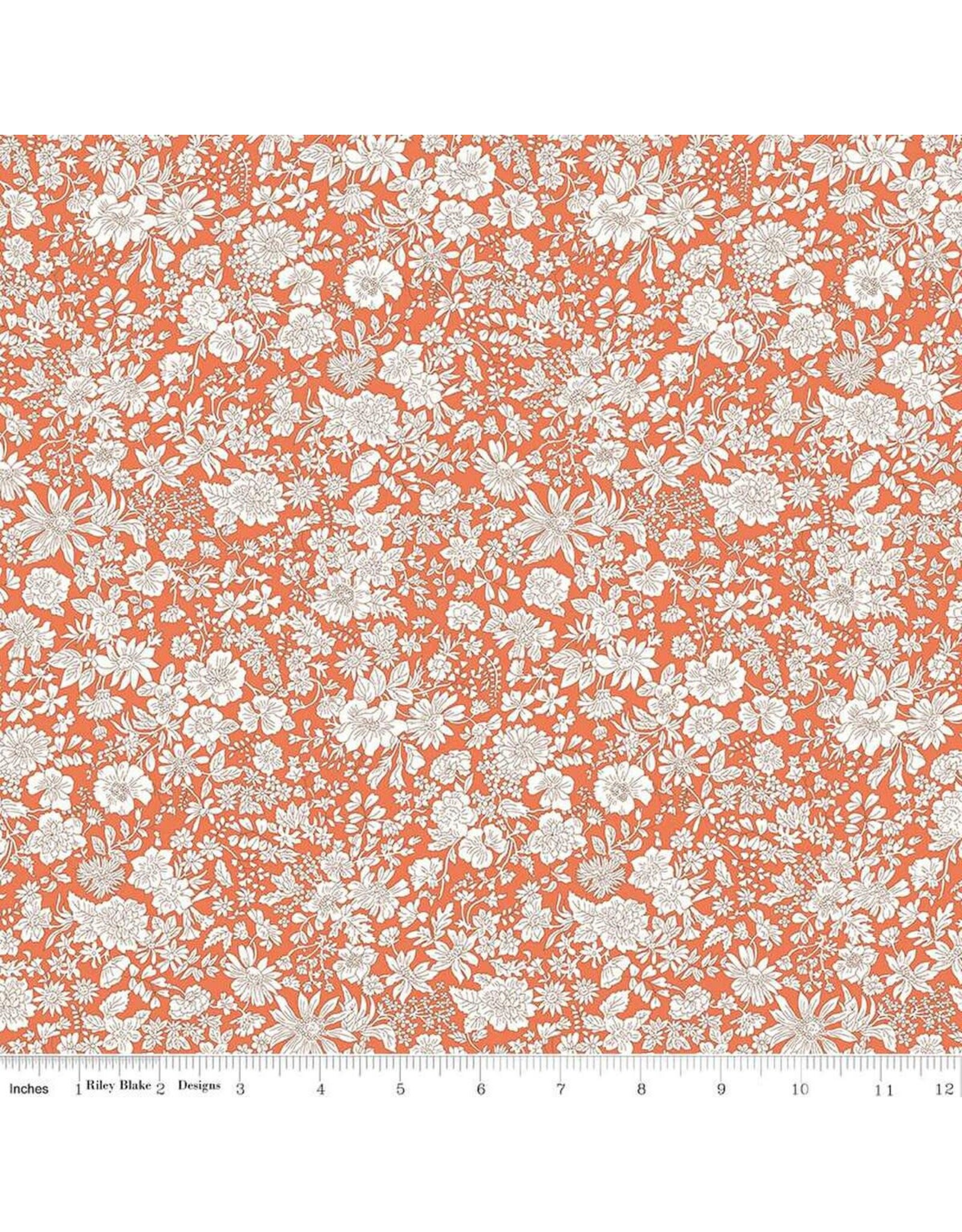 Liberty Fabrics Liberty Emily Belle Collection, Tangerine, Fabric Half-Yards