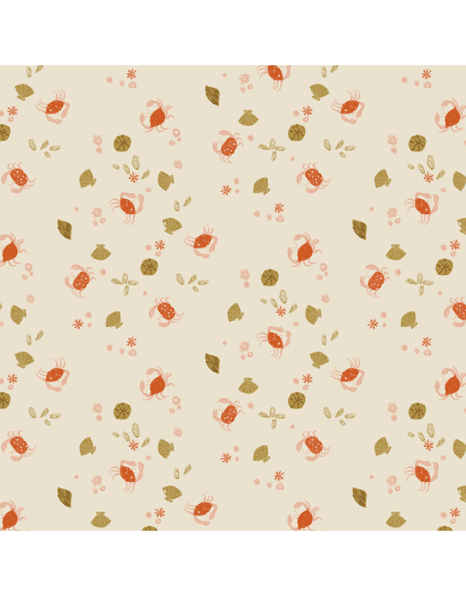 Windham Fabrics Rocky Coast, Beach Combers in Pearl, Fabric Half-Yards