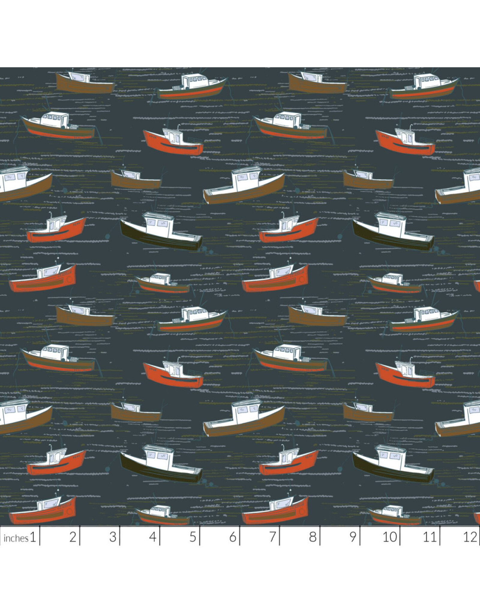 PD's Windham Collection Rocky Coast, Bonnie Boats in Marina, Dinner Napkin