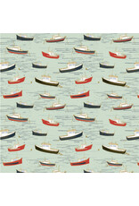 Windham Fabrics Rocky Coast, Bonnie Boats in Mist, Fabric Half-Yards