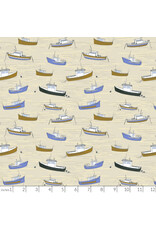 PD's Windham Collection Rocky Coast, Bonnie Boats in Pearl, Dinner Napkin