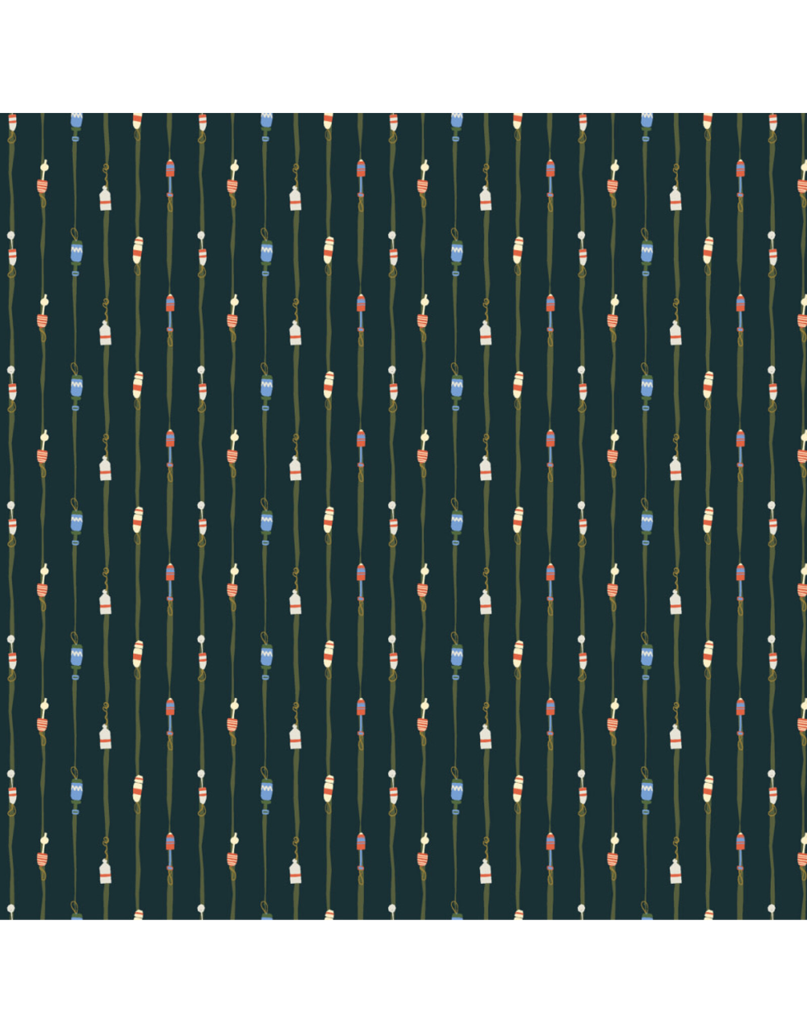 Windham Fabrics Rocky Coast, Buoys in Navy, Fabric Half-Yards