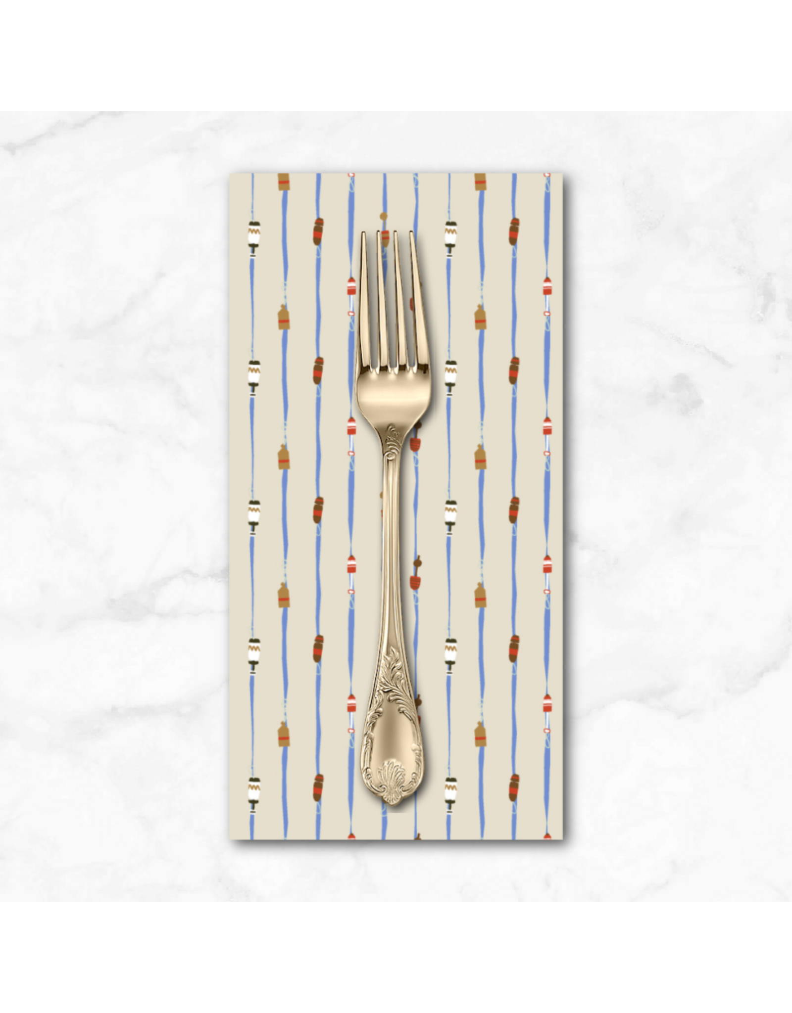 PD's Windham Collection Rocky Coast, Buoys in Pearl, Dinner Napkin